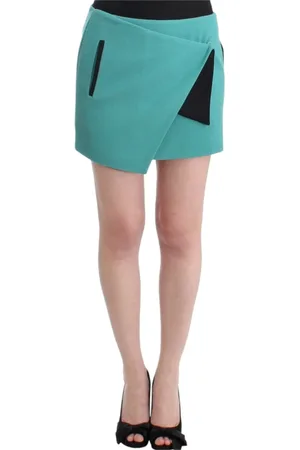 Costume National Dames, Rokken, Blauw, Maat: S Wol