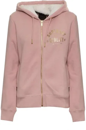 Superdry Dames, Sweatshirts & Hoodies, Roze, Maat: XL Katoen