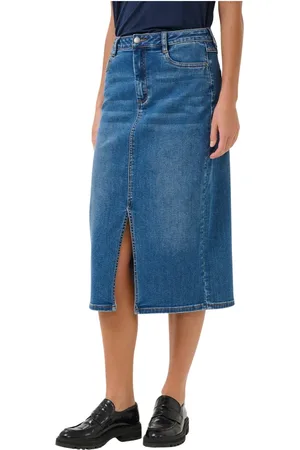 Kaffe Dames, Rokken, Blauw, Maat: 2XL Denim