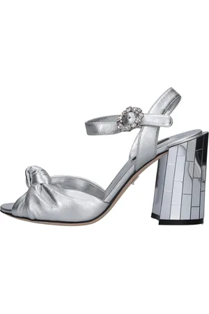 Dolce & Gabbana Dames, Schoenen, Grijs, Maat: 36 EU Leer