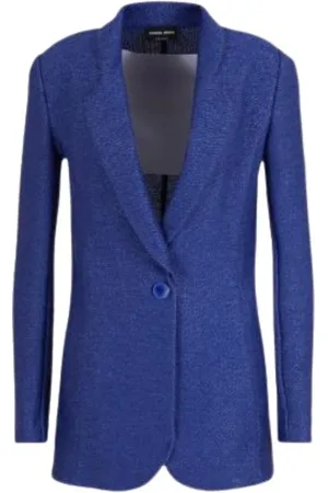 Giorgio Armani Dames, Jassen, Blauw, Maat: 2XS Katoen