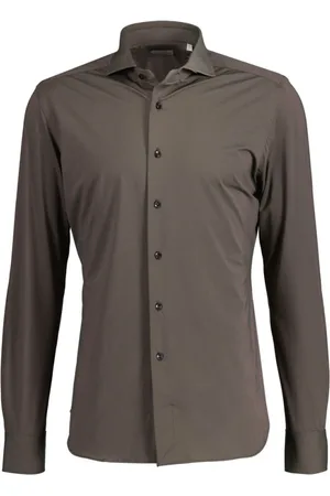 Xacus Heren, Overhemden, Bruin, Maat: XS