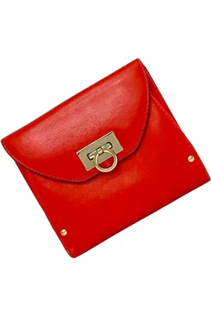 Salvatore Ferragamo Dames, Pre-owned, Rood, Maat: ONE Size Leer