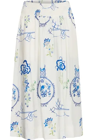 Ichi Dames, Rokken, Wit, Maat: XL Linnen