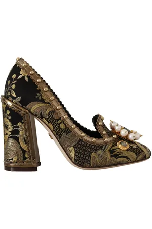 Dolce & Gabbana Dames, Schoenen, Geel, Maat: 36 EU Brokaat