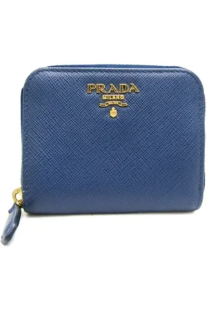 Prada Dames, Pre-owned, Blauw, Maat: ONE Size Leer