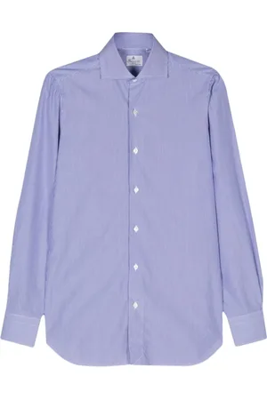 Finamore Heren, Overhemden, Blauw, Maat: XL Katoen