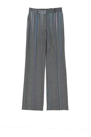 Alberta Ferretti Dames, Broeken, Grijs, Maat: XS Wol