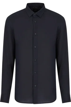 Armani Exchange Heren, Overhemden, Blauw, Maat: L Katoen