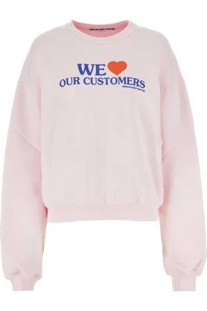 Alexander Wang Dames, Sweatshirts & Hoodies, Roze, Maat: L Katoen