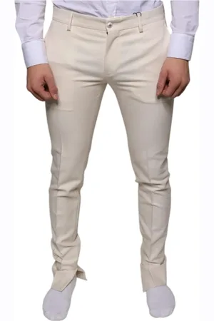 Dolce & Gabbana Heren, Broeken, Wit, Maat: M Wol