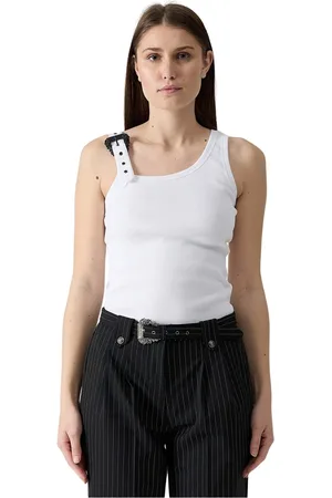 VERSACE Dames, Tops, Wit, Maat: XS Katoen