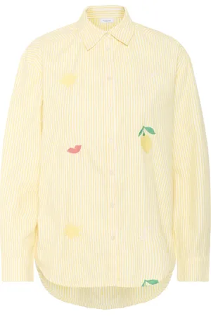Saint Tropez Dames, Blouses & Shirts, Geel, Maat: M Katoen