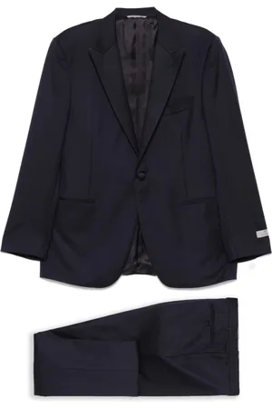 CANALI Heren, Pakken, Blauw, Maat: 2XL Zijde