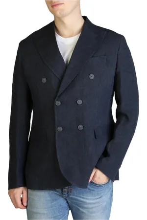 YES ZEE BY ESSENZA Heren, Jassen, Blauw, Maat: XS Linnen