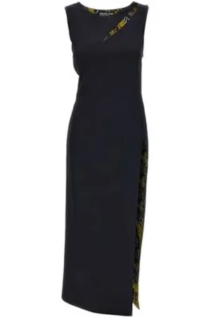 VERSACE Dames, Jurken, Zwart, Maat: M Leer