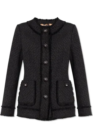 Dolce & Gabbana Dames, Jassen, Zwart, Maat: XS Tweed
