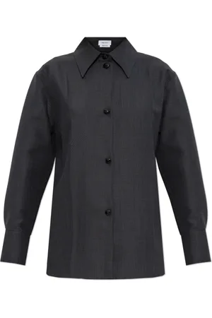Alexander McQueen Dames, Blouses & Shirts, Grijs, Maat: 2XS Wol