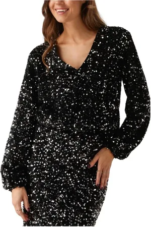 AMAYA Amsterdam Dames, Blouses & Shirts, Zwart, Maat: S