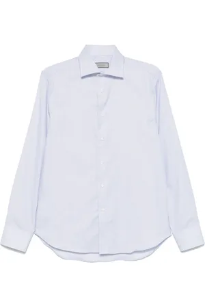 CANALI Heren, Overhemden, Blauw, Maat: 2XL Katoen