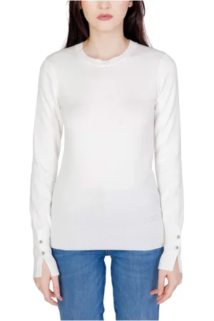Guess Dames, Truien, Wit, Maat: 2XL Katoen