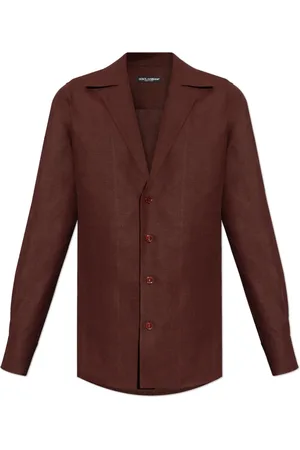 Dolce & Gabbana Heren, Overhemden, Rood, Maat: XL Linnen