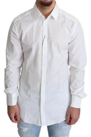 Dolce & Gabbana Heren, Overhemden, Wit, Maat: L Katoen