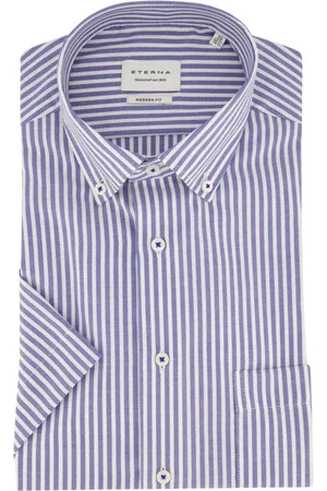 ETERNA Heren, Overhemden, Blauw, Maat: 5XL Katoen