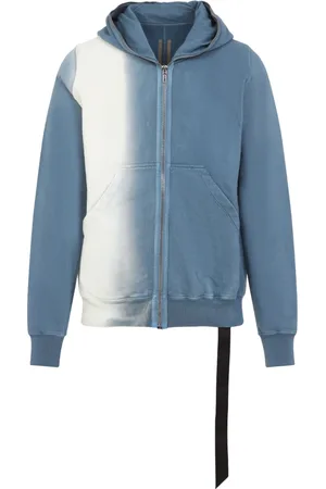 Rick Owens Heren, Sweatshirts & Hoodies, Blauw, Maat: L Katoen