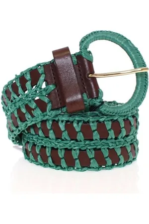 Dolce & Gabbana Unisex, Accessoires, Groen, Maat: 65 CM Leer