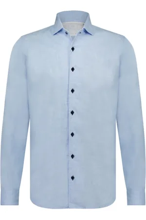 Blue Industry Heren, Overhemden, Blauw, Maat: 3XL Linnen