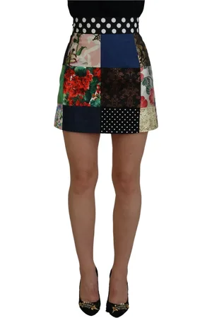 Dolce & Gabbana Dames, Rokken, Veelkleurig, Maat: 2XS Katoen