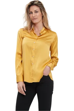 caliban Dames, Blouses & Shirts, Geel, Maat: M