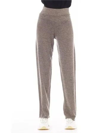ALPHA STUDIO Dames, Broeken, Bruin, Maat: S Nylon