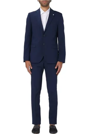 Manuel Ritz Heren, Pakken, Blauw, Maat: L Viscose