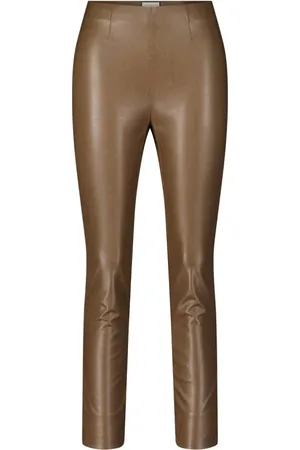 SEDUCTIVE Dames, Broeken, Bruin, Maat: XS Leer