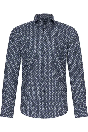 Cavallaro Napoli Heren, Overhemden, Blauw, Maat: 2XL Katoen