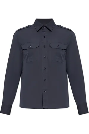 Tom Ford Heren, Overhemden, Blauw, Maat: L Katoen
