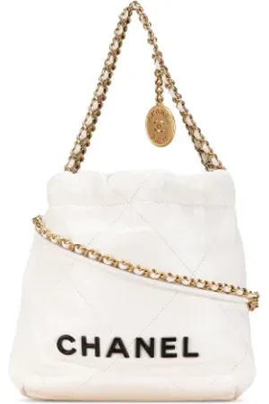 CHANEL Dames, Pre-owned, Wit, Maat: ONE Size Leer