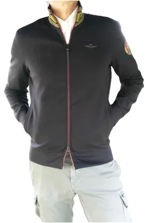 Aeronautica Militare Heren, Sweatshirts & Hoodies, Zwart, Maat: 4XL Katoen