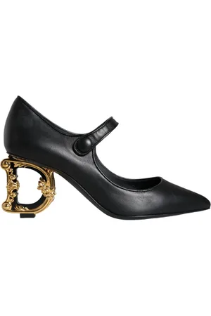 Dolce & Gabbana Dames, Schoenen, Zwart, Maat: 36 EU Leer