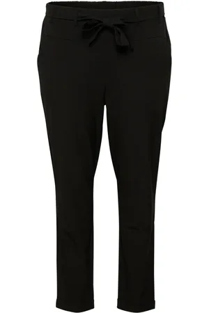 Kaffe Dames, Broeken, Zwart, Maat: 8XL