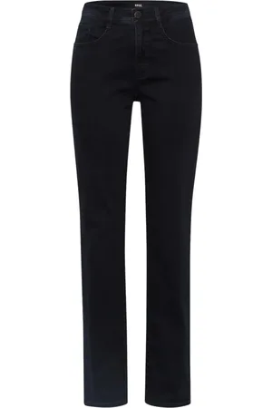 Brax Dames, Jeans, Zwart, Maat: 2XL Katoen