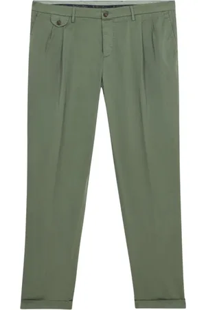 Brooks Brothers Heren, Broeken, Groen, Maat: W34 Katoen