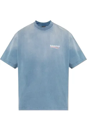 Balenciaga Heren, Tops, Blauw, Maat: S Katoen