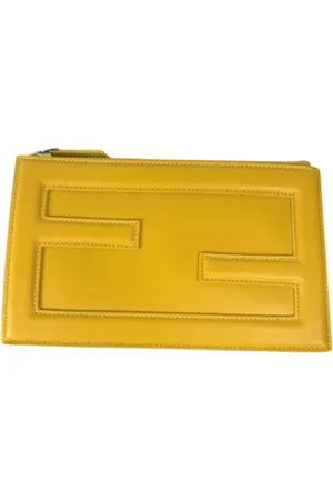 Fendi Dames, Pre-owned, Geel, Maat: ONE Size Leer