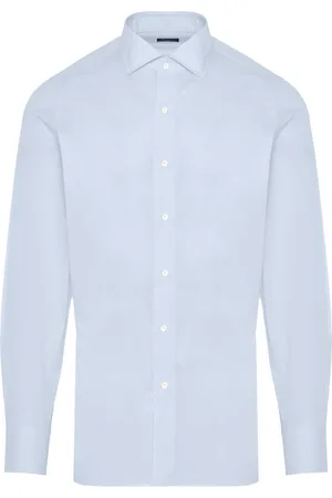 Finamore Heren, Overhemden, Blauw, Maat: 3XL Katoen