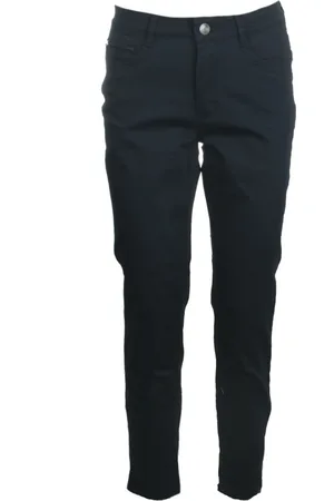 C.ro Dames, Broeken, Blauw, Maat: 3XL Katoen