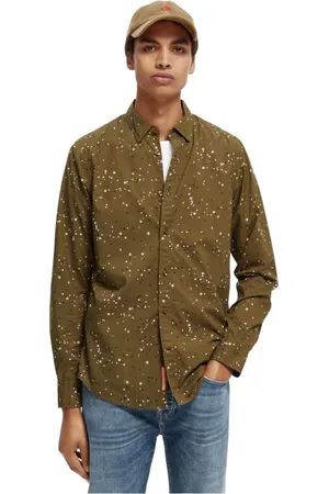 Scotch&Soda Heren, Overhemden, Bruin, Maat: XL