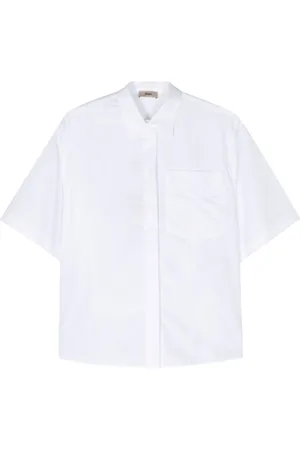 HERNO Dames, Blouses & Shirts, Wit, Maat: S Katoen
